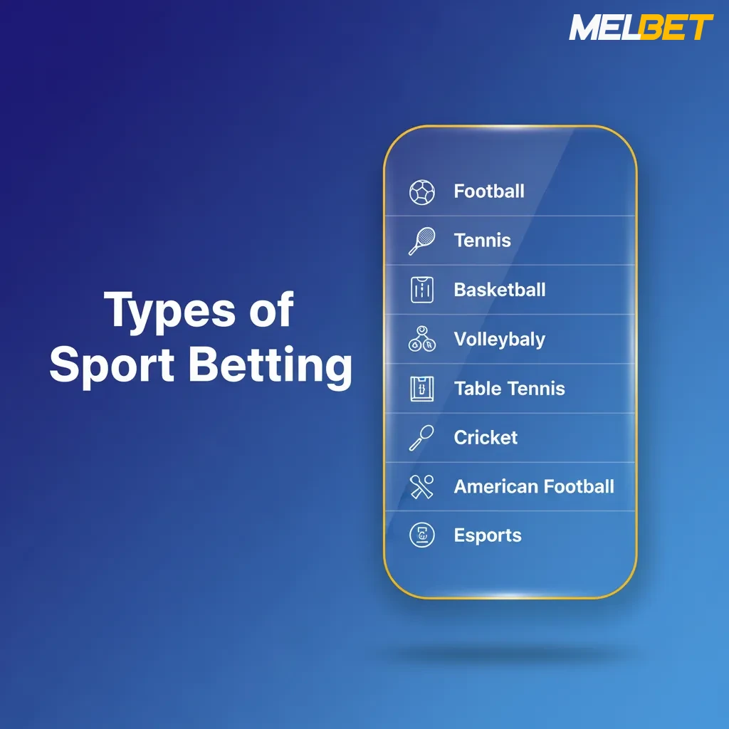 Types of sport betting: Cricket, Football, Tennis, Kabaddi; pre‑match and live markets, cashout, competitive odds.