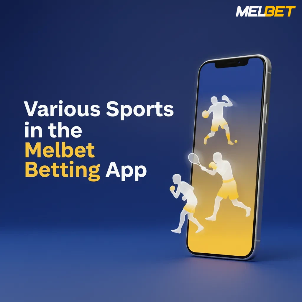Melbet app showing LIVE and LINE betting with stats and streams for cricket, football, tennis, kabaddi, eSports and more.