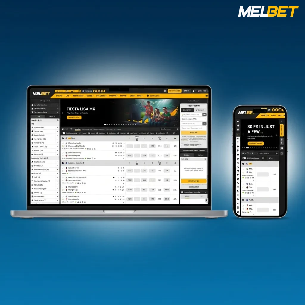 Melbet India website homepage with clean layout and top navigation to Sports, Live, eSports, Casino, Bonuses, and Support